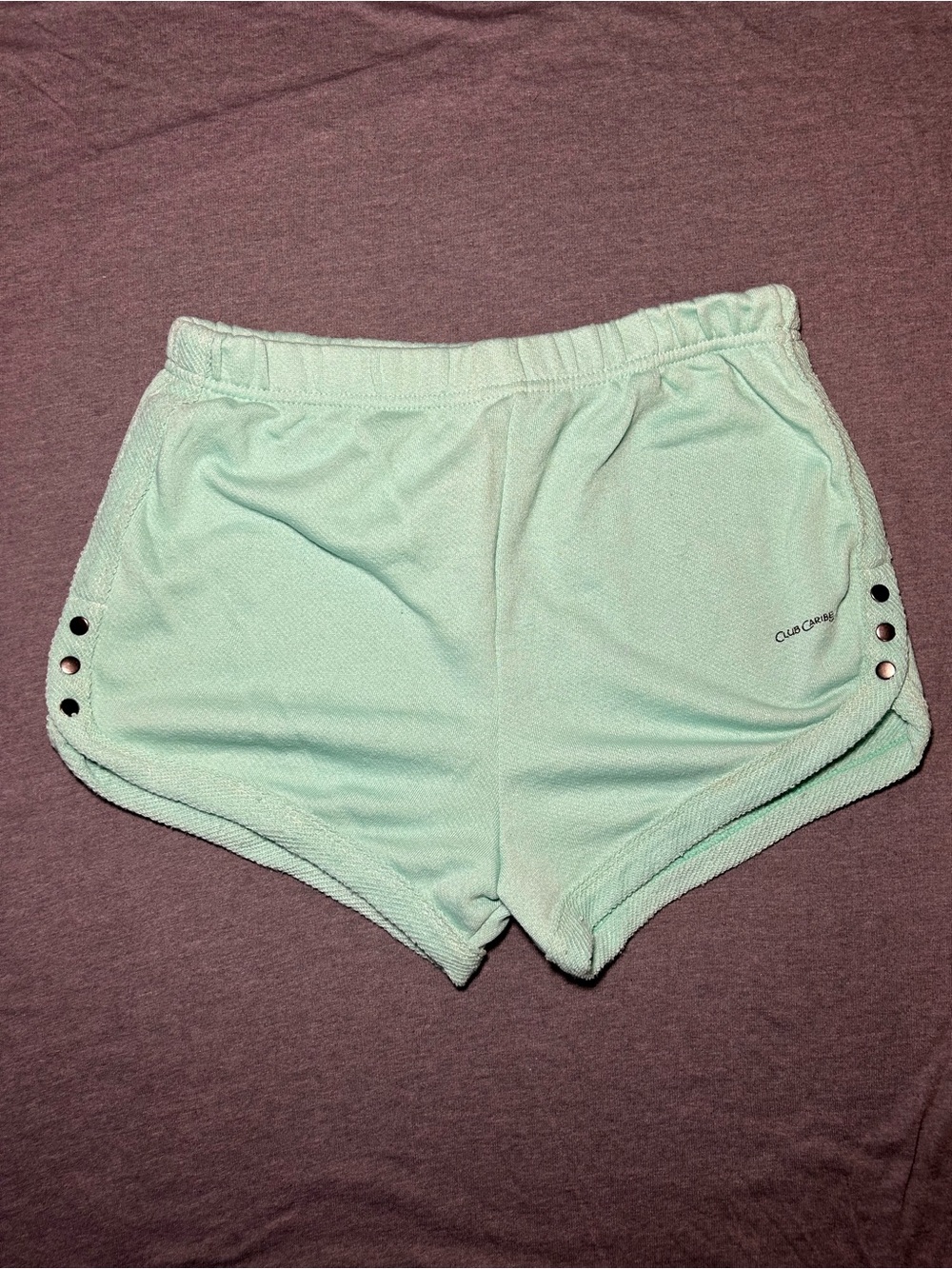 Vintage Club Caribe Mint Terry Athletic Shorts for Women